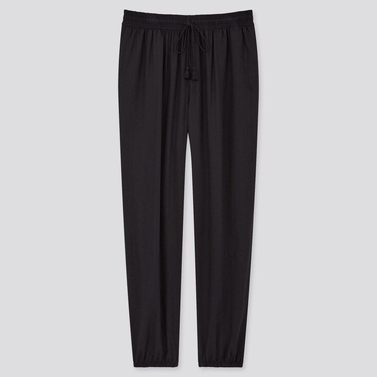 UNIQLO Women's Satin Drape Jogger Pants, Black, XS | UNIQLO (US)