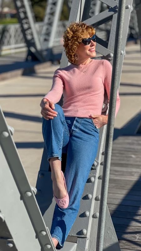 Pairing this pink cashmere sweater
with pink ballet flats and ribcage Levi’s for a girly, modern look.

Finished off with Kendra Scott jewelry!

#LTKSeasonal #LTKshoecrush #LTKstyletip
