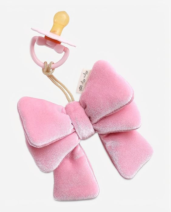 Itzy Ritzy Pacifier & Lovey Set - Natural Rubber Pacifier with Plush Bow | Amazon (US)