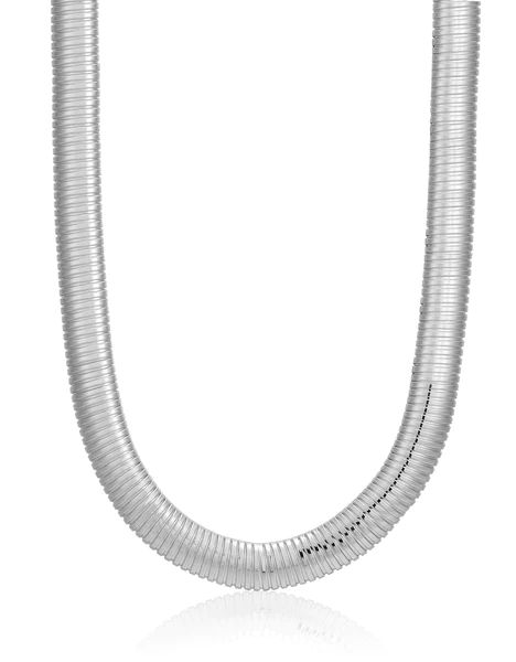 Flex Snake Chain Necklace- Silver | Luv Aj