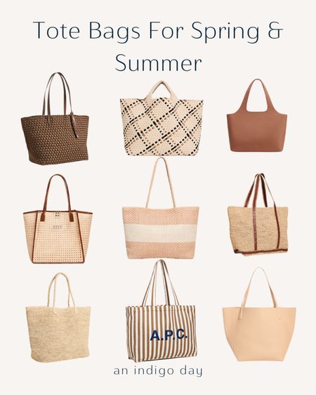 Tote bags for spring and summer that you can travel with or wear to the office or even bring to the beach  

#LTKworkwear #LTKitbag #LTKSeasonal