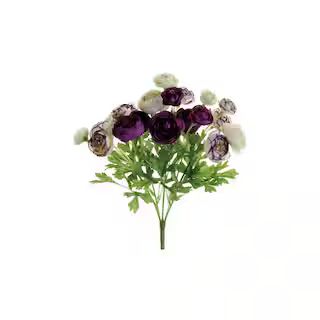 Ivory & Violet Mini Ranunculus Bush | Michaels Stores
