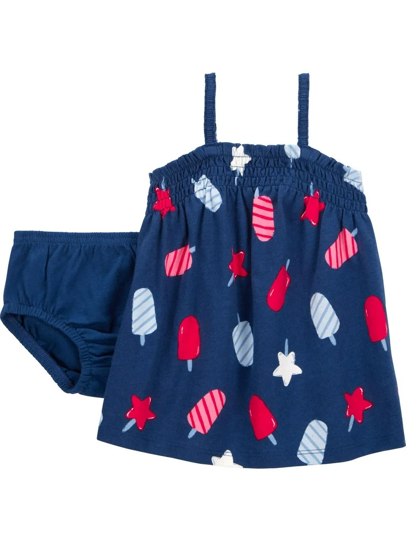 Carter's Child of Mine Baby Girl Patriotic Dress Set, 2-Piece, Sizes Newborn-12 Months | Walmart (US)