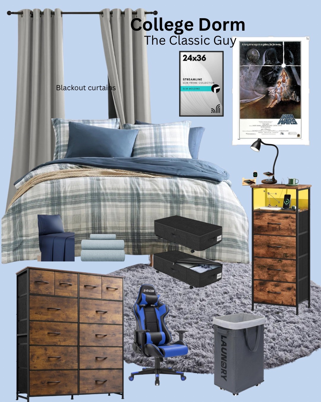 Got a son heading gf to college? Here’s a “classic guy” inspired dorm room mood board in case you need ideas. 

College guy room, teen boy room, college guy dorm room, 

#LTKFindsUnder100 #LTKHome #LTKFindsUnder50
