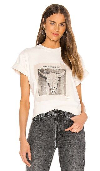 ANINE BING Lili Walk With Me Tee in Ivory from Revolve.com | Revolve Clothing (Global)