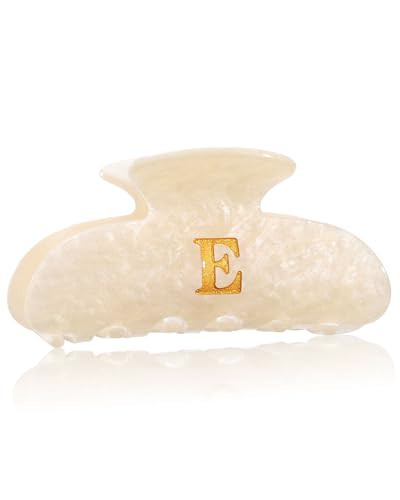 HAIMEIKANG Acrylic Letter Hair Clips For Women - Initial Cute Hair Claw Clips for Bridal Monogram Hair Claw Alphabet Hair Clip,Large Claw Clip for Thick Hair | Amazon (US)
