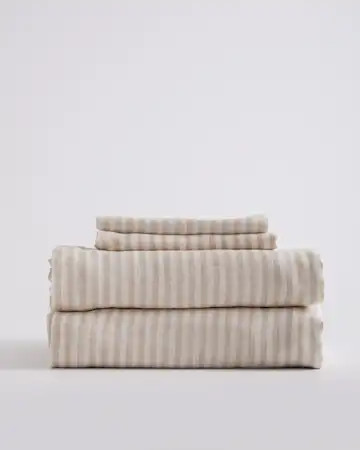 European Linen Stripe Sheet Set | Quince | Quince