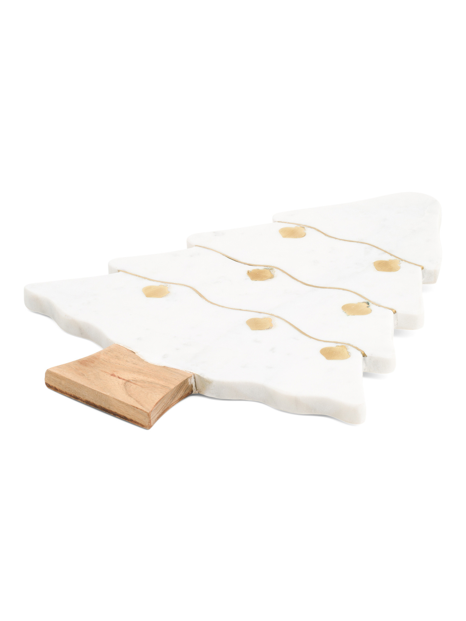16x13 Marble Tree Serving Board With Brass Baubles | Entertaining | Marshalls | Marshalls