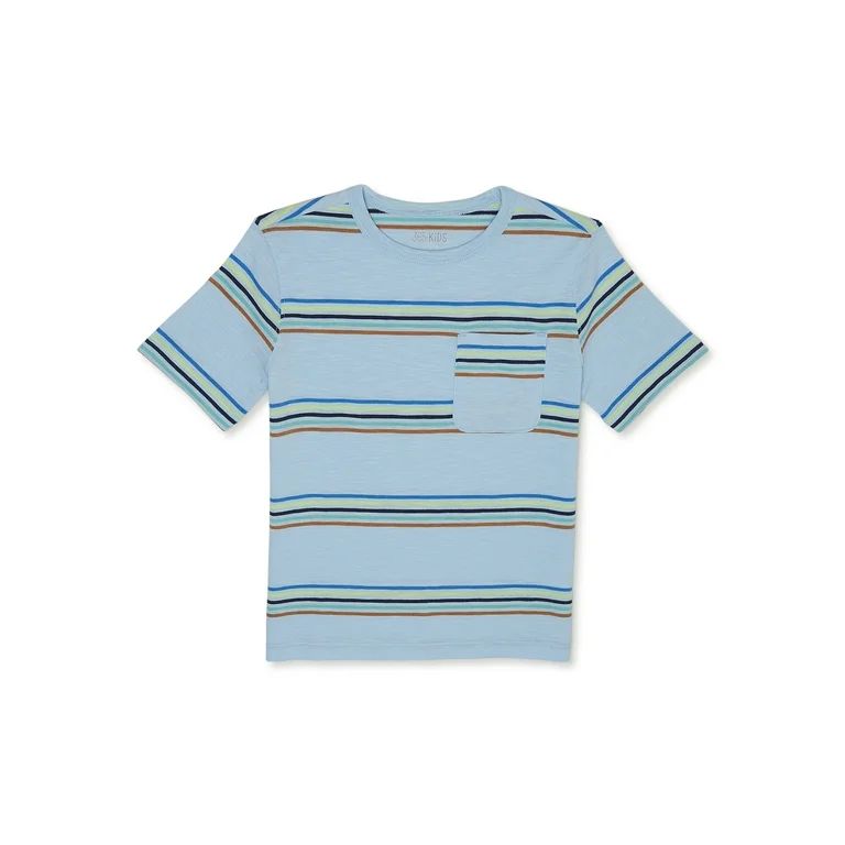 365 Kids from Garanimals Boys Mix and Match Stripe Pocket Tee with Short Sleeves, Sizes 4-10 | Walmart (US)