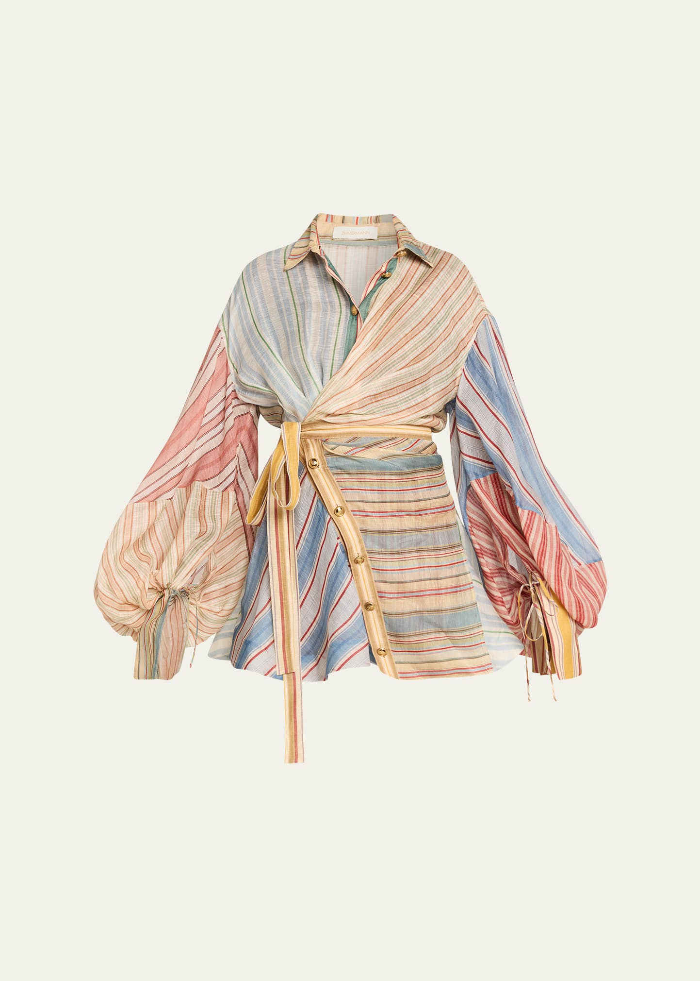 Zimmermann Rebellion Stripe Mini Shirtdress | Bergdorf Goodman