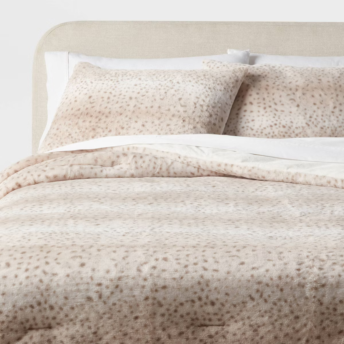 Luxe Leopard Faux Fur Comforter and Sham Set - Threshold™ | Target