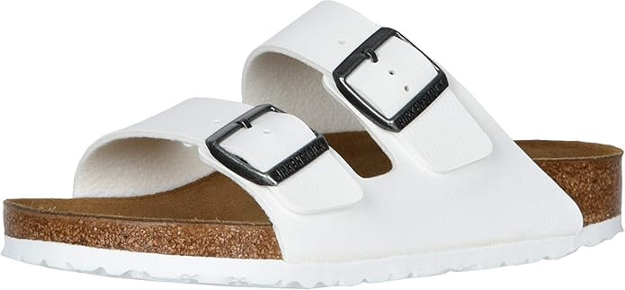 Birkenstock Women's Arizona Birko-Flo White Birko-Flor Sandals - 38 R EU (US Men EU's 5-5.5, US W... | Amazon (US)