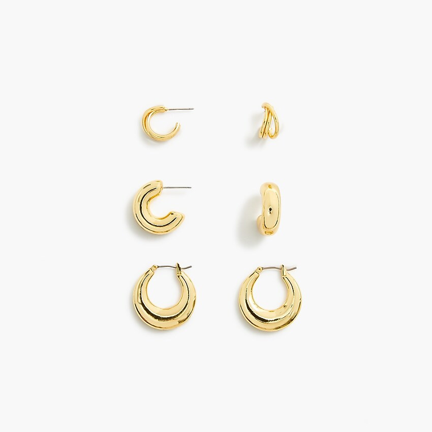 Hoop earrings set-of three | J.Crew Factory