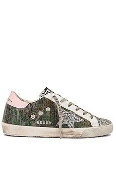 Golden Goose Superstar Sneaker in Green Camouflage, Silver, Pink, & White from Revolve.com | Revolve Clothing (Global)
