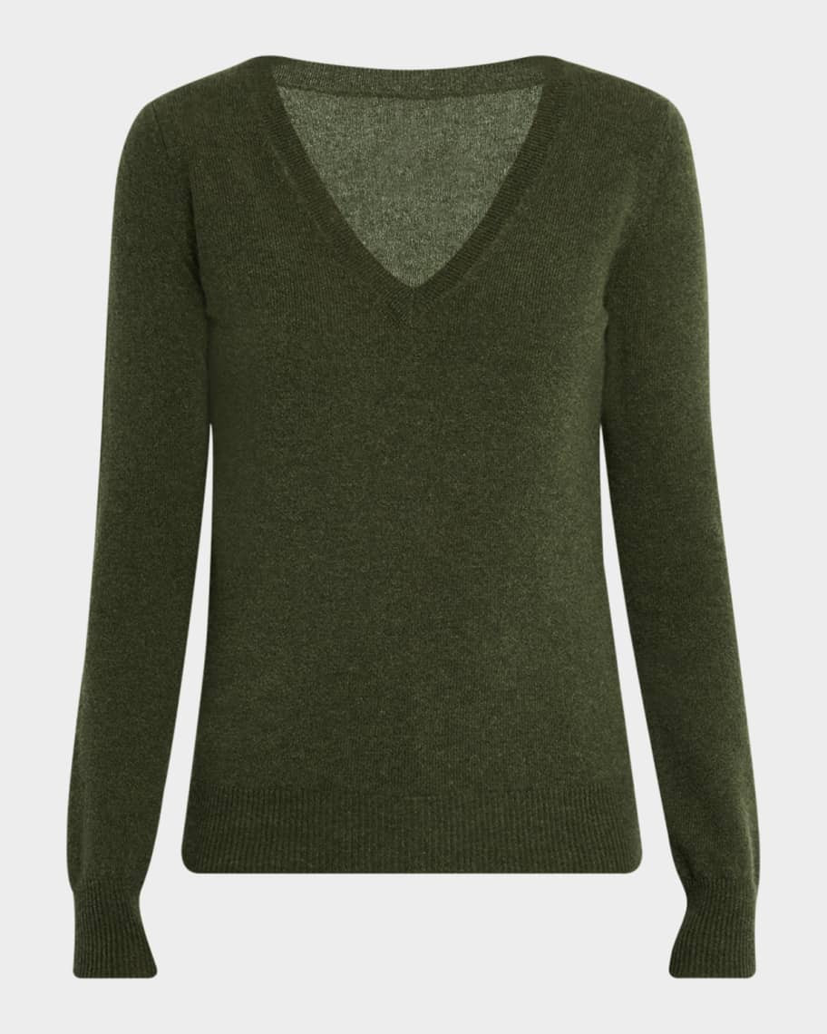 Neiman Marcus Cashmere Collection Cashmere Classic V-Neck Sweater | Neiman Marcus