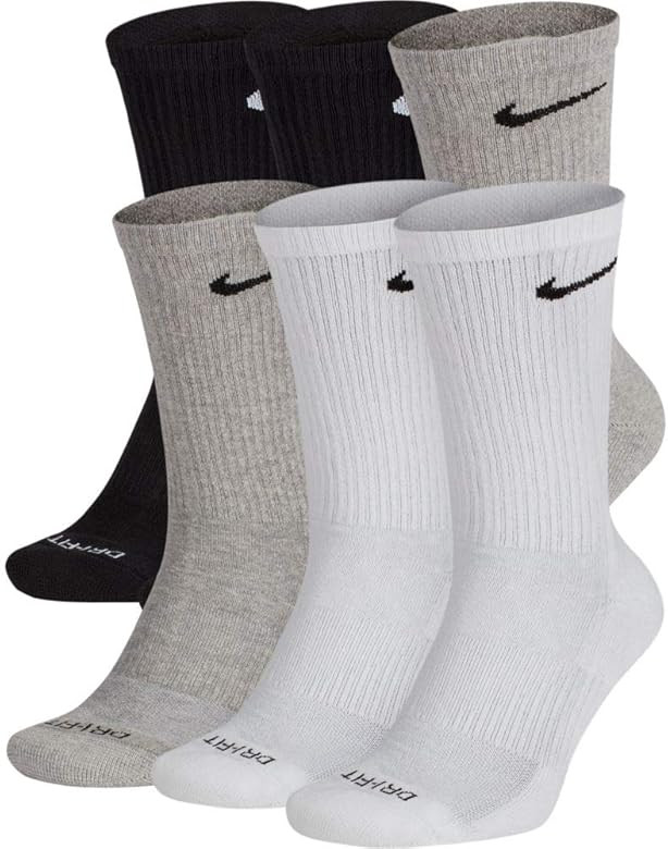 Nike Men`s Everyday Plus Cushioned Training Crew Socks 3 Pack | Amazon (US)