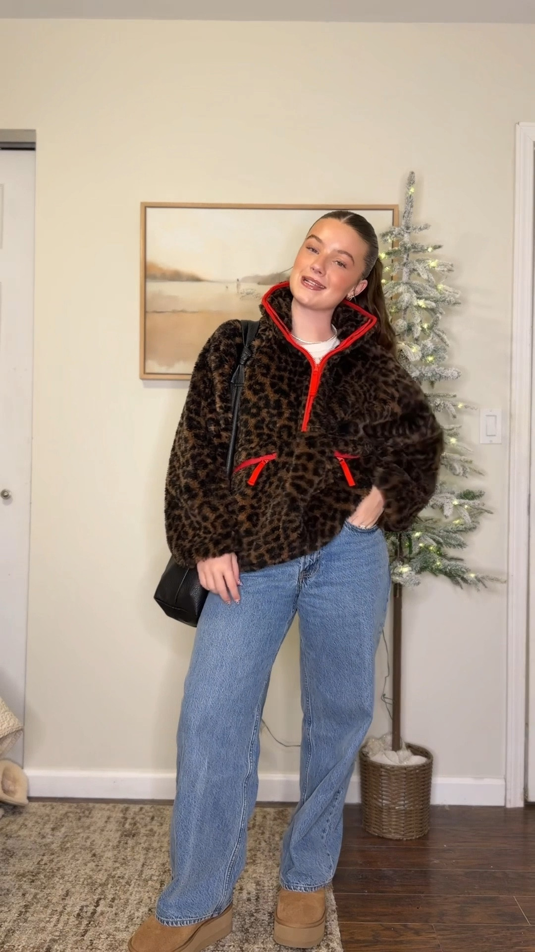 Obsessed with this leopard Sherpa for winter!!

#LTKgrwm #LTKPetite #LTKootd