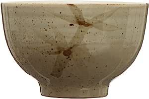 Bloomingville Stoneware Hand-Painted Bamboo, Reactive Glaze Bowl, 5" L x 5" W x 3" H, Cream | Amazon (US)