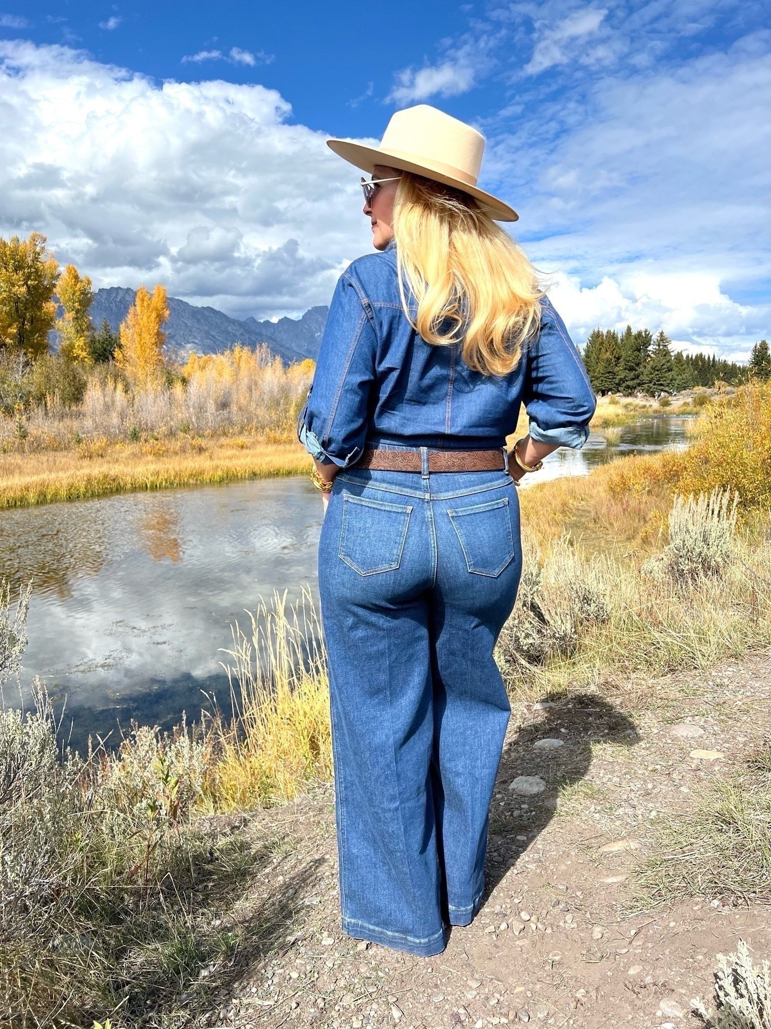 Country Western Outfit for Fall! Love an all denim look! Wearing a large in everything. (These denim jeans have stretch too!)

#LTKSeasonal #LTKOver40 #LTKSaleAlert #LTKTravel #LTKgrwm #LTKootd #LTKMidsize #LTKU #LTKWorkwear