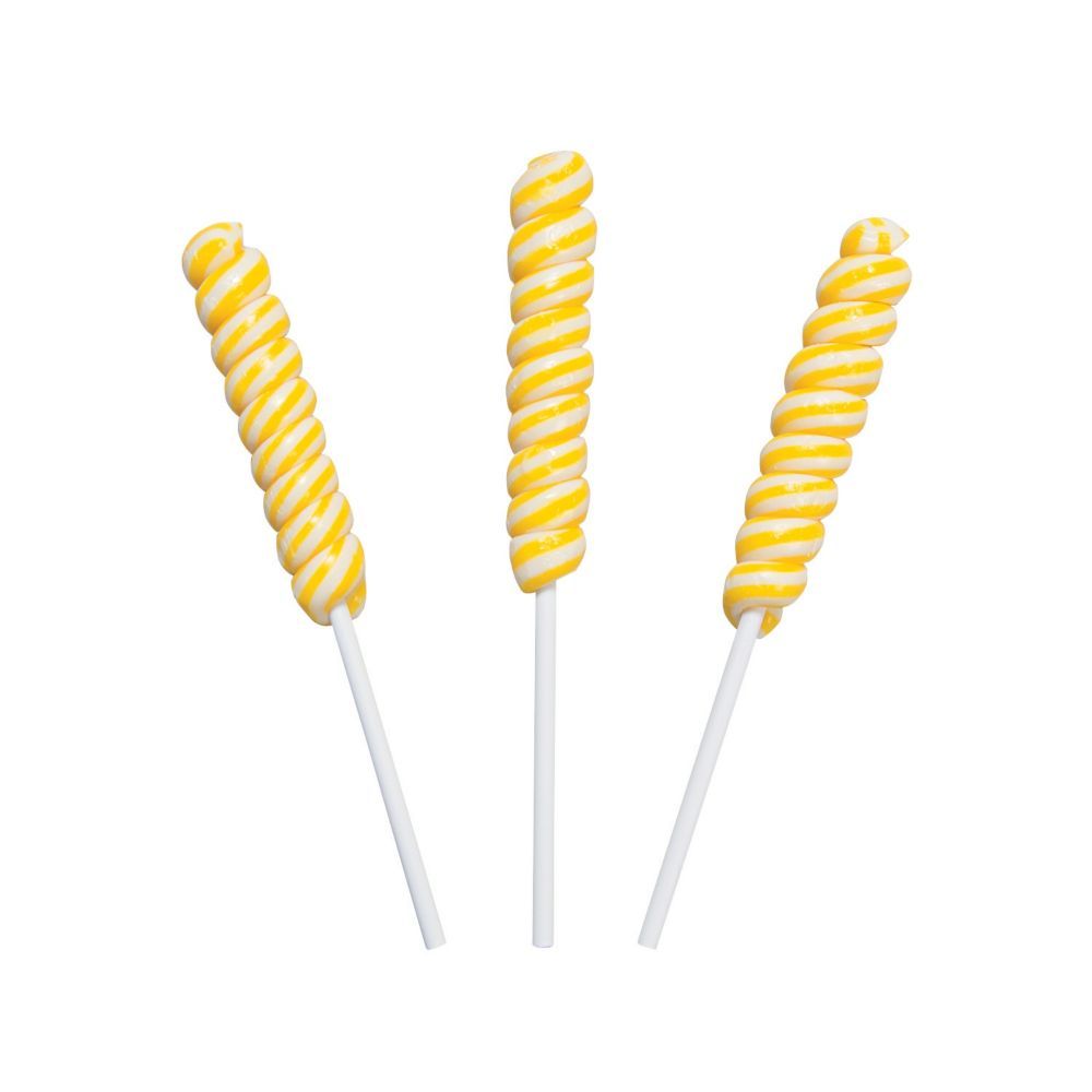 Yellow Mini Twisty Lollipops - 24 Pc. | Oriental Trading Company