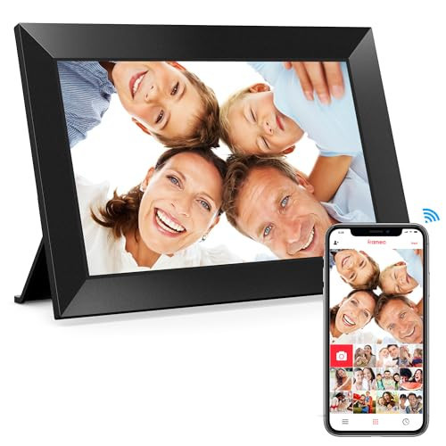 BIGASUO Digital Picture Frame, 10.1" Frameo Digital Frame WiFi with 32GB Memory, 1280x800 IPS Touch Screen, Send Photos/Videos from Your Phone Anywhere, Photo Gifts for Parents and Grandparents | Amazon (US)