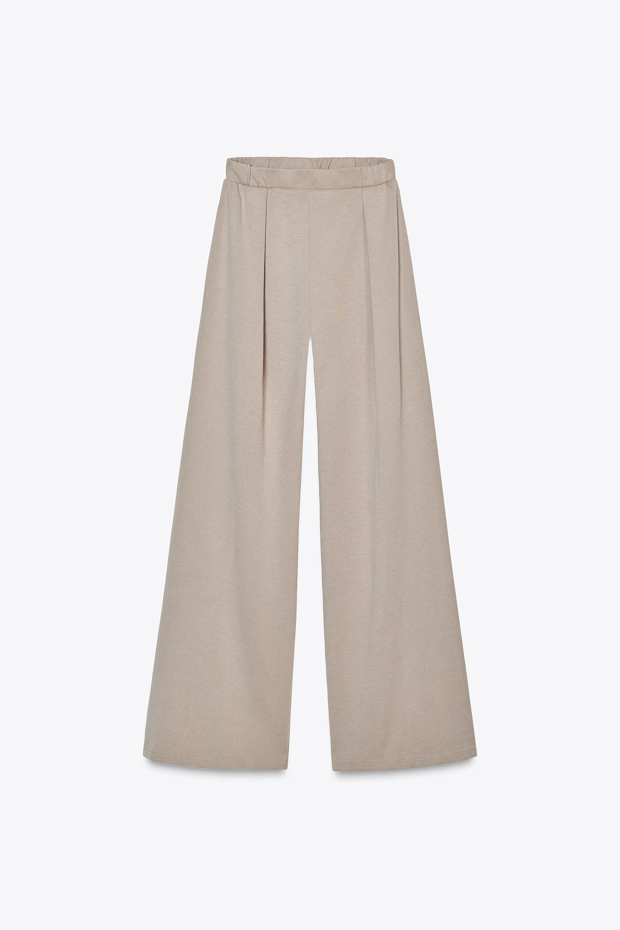 WASHED-EFFECT INTERLOCK TROUSERS | Zara UK