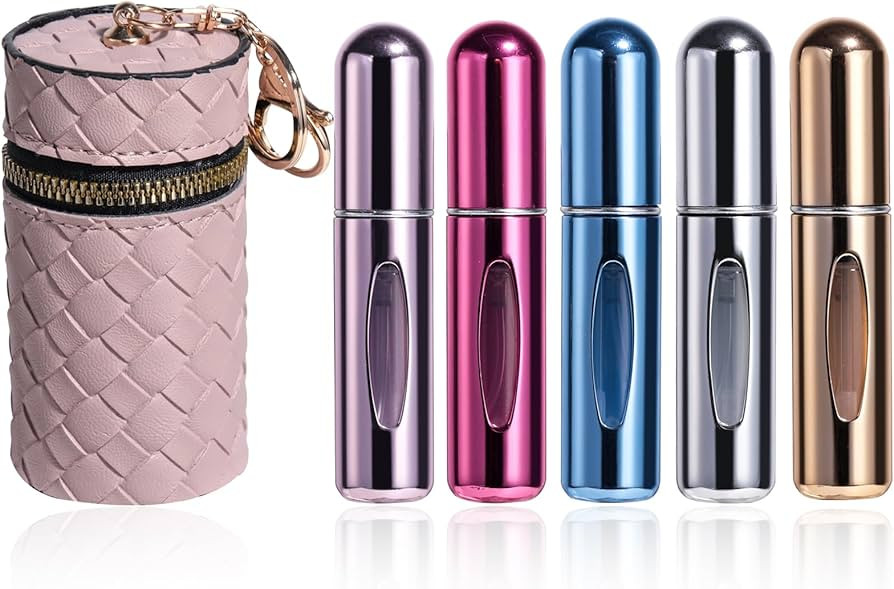 JPNK Mini Refillable Perfume Portable Atomizer Bottle 5PCS Travel Size Spray Refillable Refill Bo... | Amazon (US)