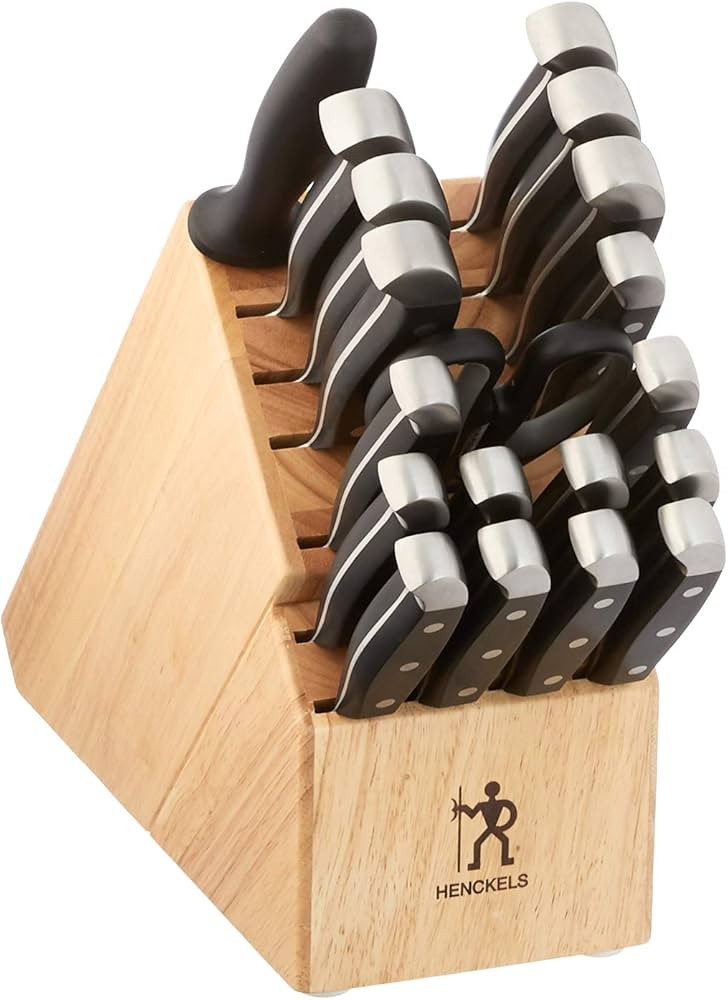 HENCKELS Statement Razor-Sharp 20-Piece White Handle Knife Set with Block, German Engineered Knif... | Amazon (US)