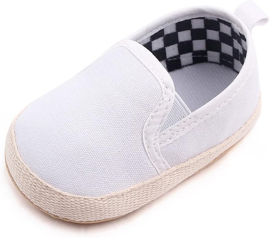 Clowora Unsex Baby Boys Girls Canvas First Walkers Shoes,Newborn Infant Non Slip Soft Sole Crib C... | Amazon (US)