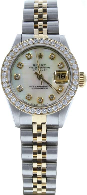 Rolex Ladys Datejust (Automatic) Jubilee Watch 69173 Custom Mother of Pearl Diamond Dial & Diamon... | Amazon (US)