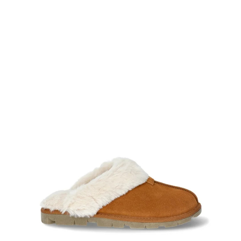 Joyspun Women's Suede Clog Slippers, Sizes 6-11 | Walmart (US)