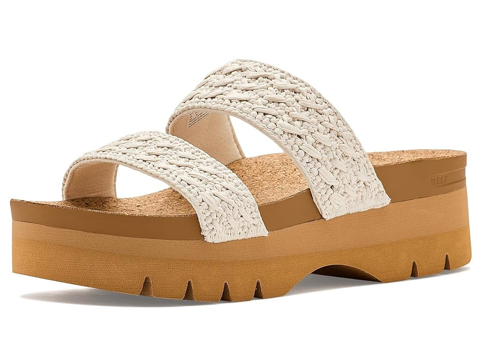 Reef Cushion Vista Higher Women's Sandals Vintage Tan Textile : 6 B - Medium, Synthetic | Zappos