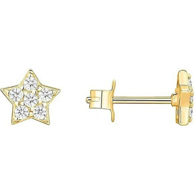 PAVOI 14K Yellow Gold Plated Sterling Silver Star Earrings | Dainty Earrings for Women | Walmart (US)