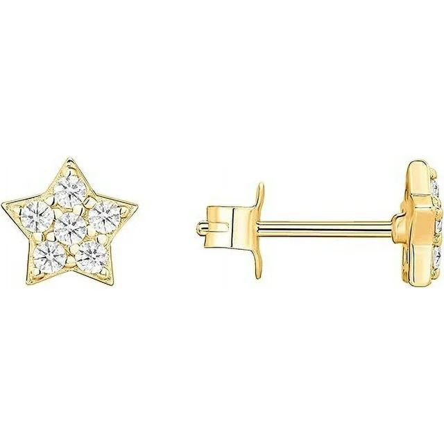 PAVOI 14K Yellow Gold Plated Sterling Silver Star Earrings | Dainty Earrings for Women | Walmart (US)