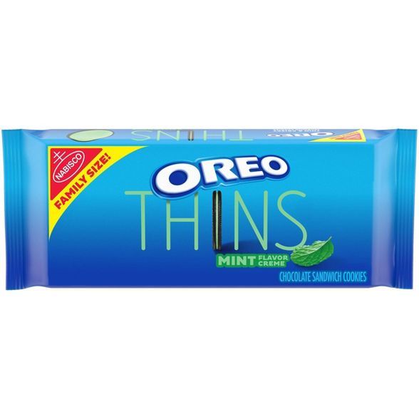 Oreo Thins Mint Flavor Creme Chocolate Sandwich Cookies - 13.1oz | Target