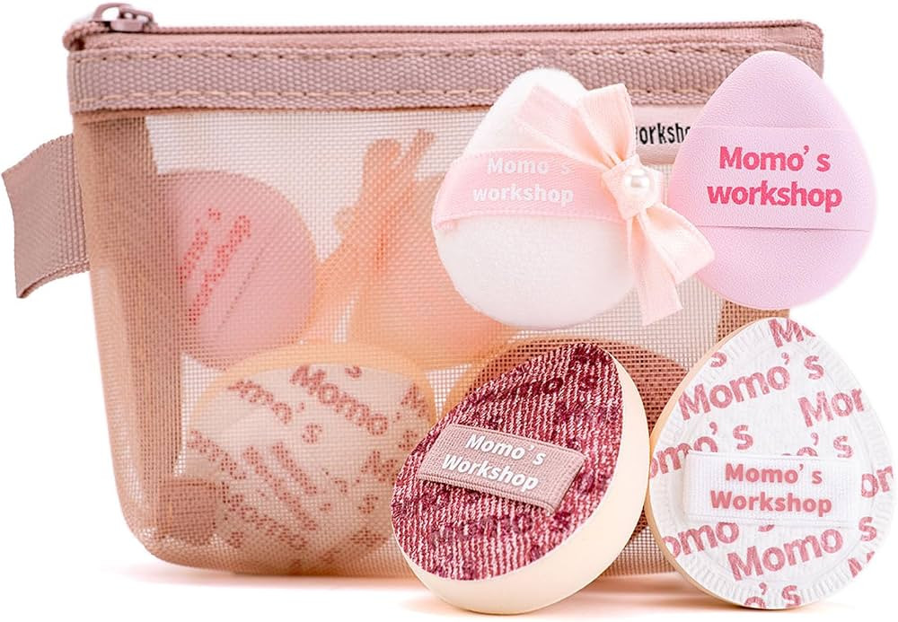 Momo's Workshop Mini Denim Makeup Sponge Set,Mini Makeup Blenders Sponge for Concealer/Blush/High... | Amazon (US)