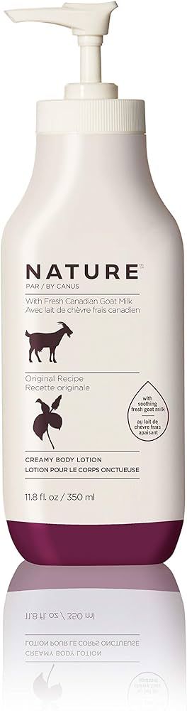 Nature By Canus Creamy Body Lotion, Original, 11.8 Oz, With Smoothing Fresh Canadian Goat Milk, V... | Amazon (US)