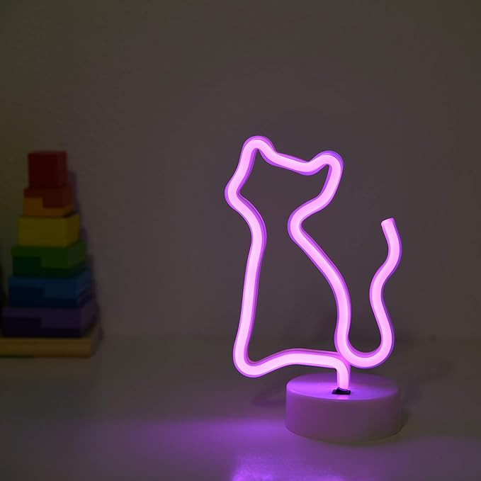 DANIDEER Led Neon Sign Art Decorative Lights Table Decoration Neon Lamp with Base for Kids boy an... | Amazon (US)