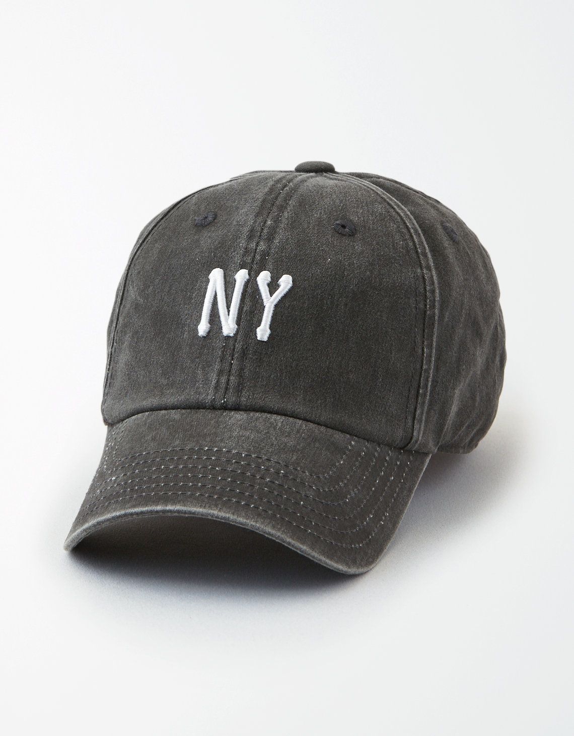 American Needle NY Vintage Logo Baseball Hat, True Black | American Eagle Outfitters (US & CA)