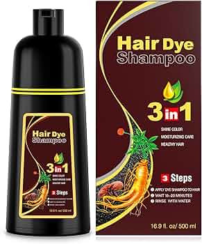 Ivnil Meidu Dark Brown Hair Dye Shampoo 3 in 1 for Women/Men Hair Color for Grey Coverage Seimi P... | Amazon (US)