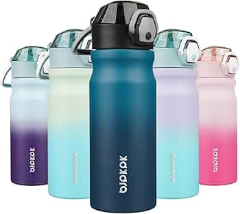 BJPKPK 18oz Insulated Water Bottle With Straw Stainless Steel Double Wall Water Bottles BPA-Free ... | Amazon (US)