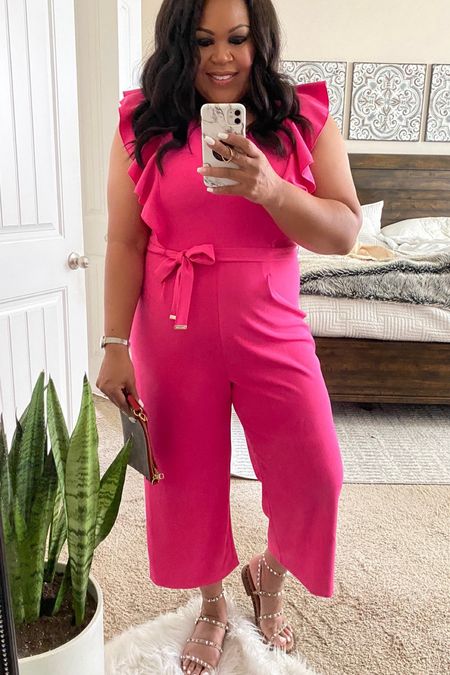 I am so in love with this Tommy Hilfiger jumpsuit! The cropped styled pant are so comfy and the playful ruffles makes a perfect outfit to wear to a wedding or date night out! 

#LTKworkwear #LTKSeasonal #LTKstyletip