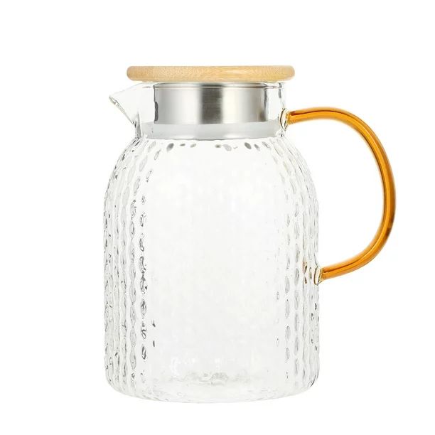 Glass Pitcher Water Tea Carafe Beverage Kettle Jar Juice Teapot Jug Sun Lemonade Hot Liquid Iced ... | Walmart (US)