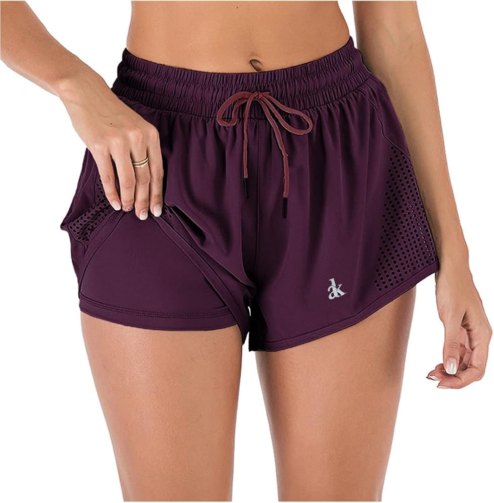 Anna-Kaci Women's Running Shorts Gym Athletic Shorts Pockets | Amazon (US)