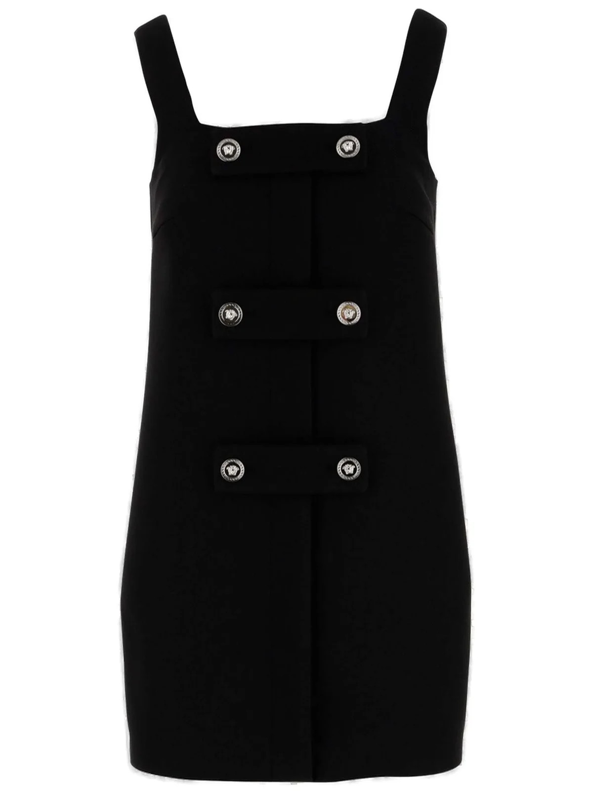 Versace Button-Detailed Sleeveless Dress | Cettire Global