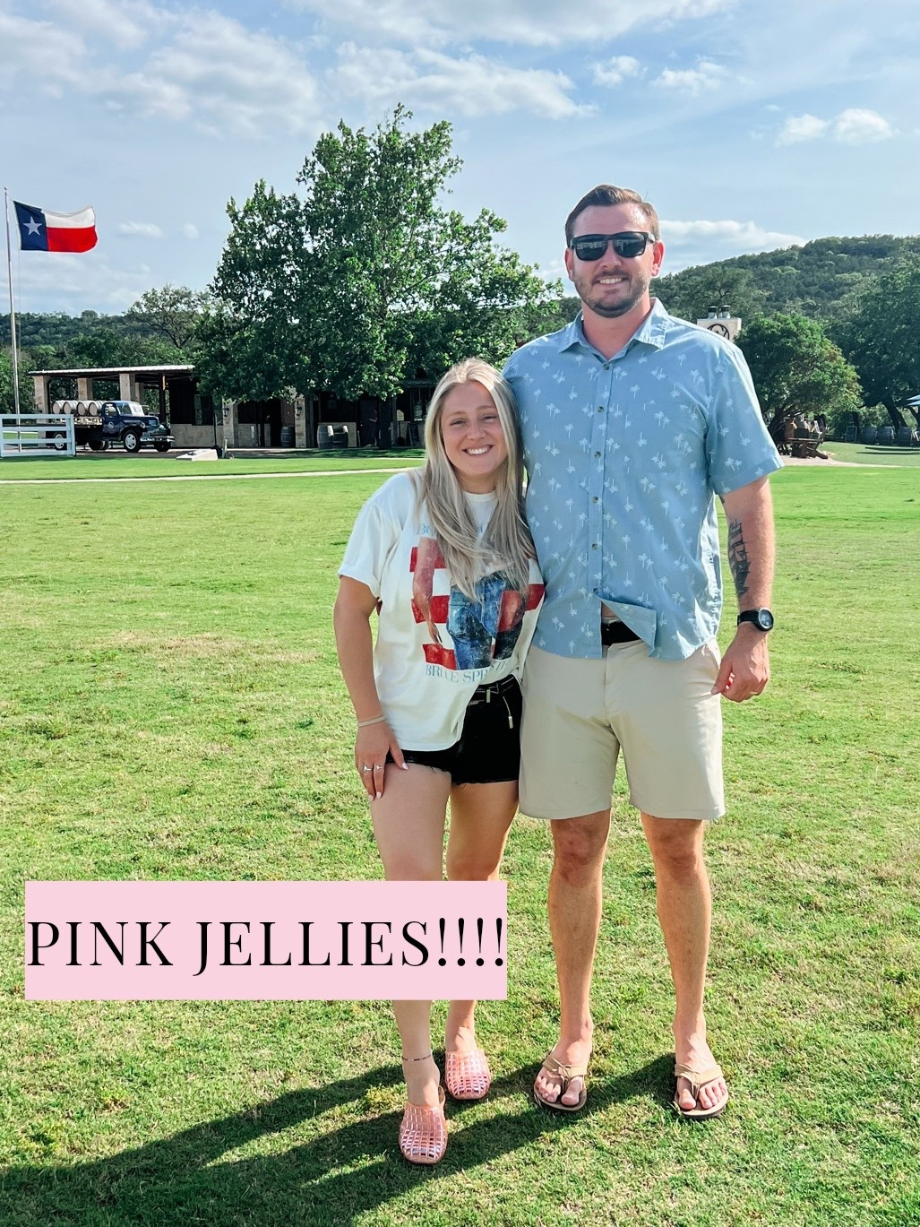 My sister on law just got me these pink jellies and I’m obsessed, they are so comfortable! 
I’m usually a 7.5 but these are an 8 and fit perfectly.

#LTKootd #LTKmomlife #LTKgrwm