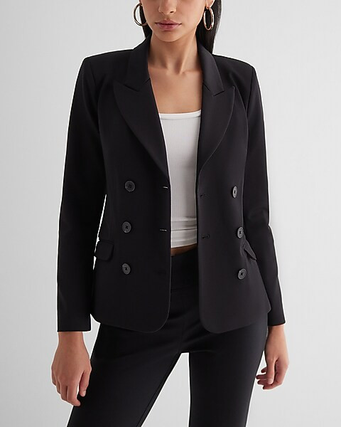 Columnist Double Breasted Blazer | Express