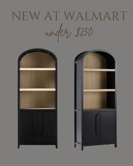 New at Walmart! Love this arch cabinet and the price is amazing! So similar to the popular one from Target! Arch cabinet, Walmart home finds, living room, dining room, black shelf 

#LTKHome