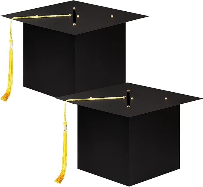 Gejoy 2 Packs Graduation Cap Style Box 2026 with Tassel, Card Holder for Party Gifts, Money and E... | Amazon (US)