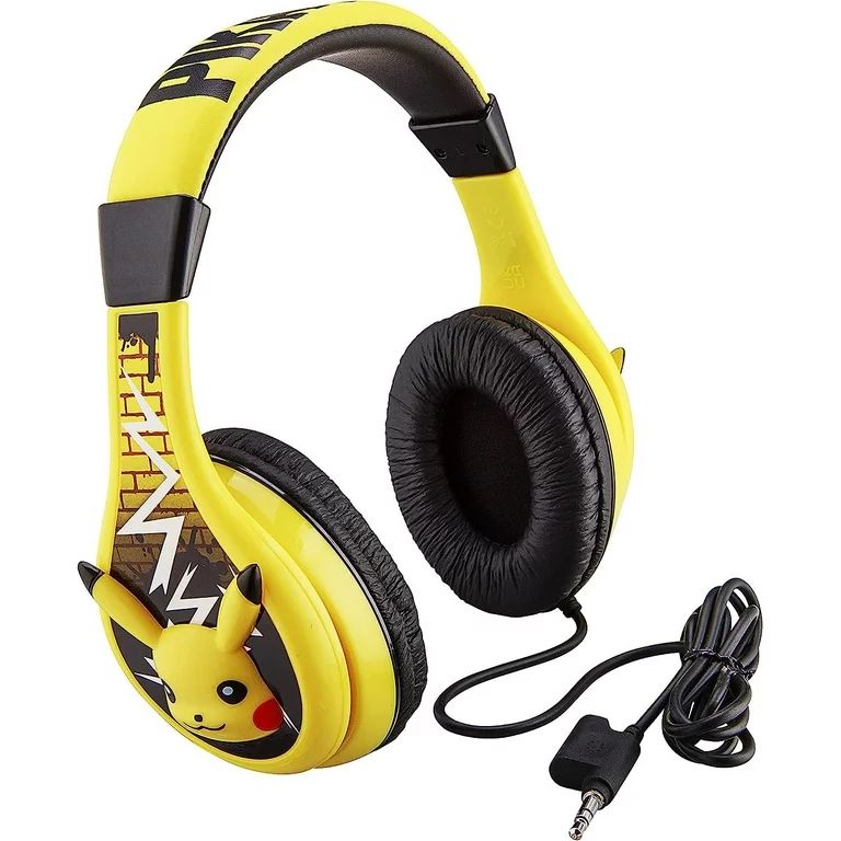 Pokemon Pikachu Headphones for Kids with Built in Volume Limiting Feature for Kid Friendly Safe L... | Walmart (US)